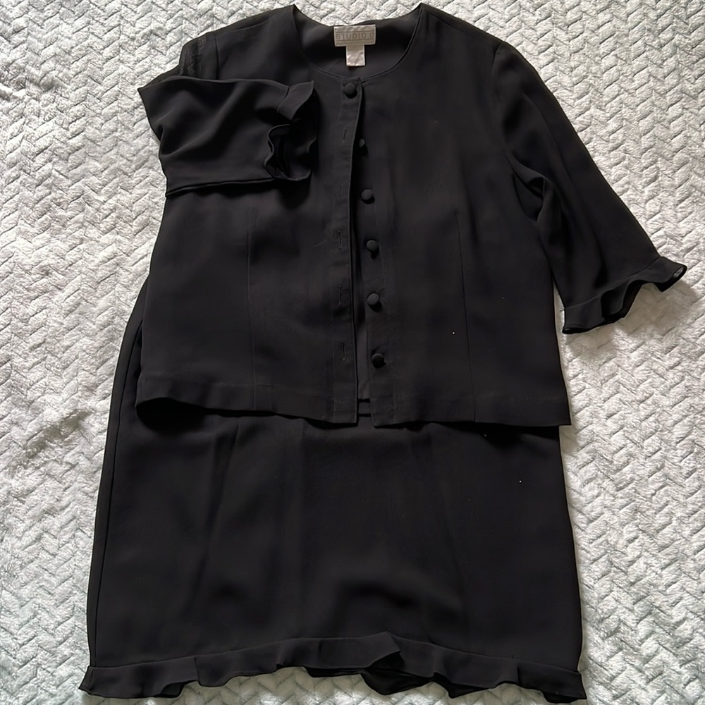 Professional or casual Black skirt suit size 14